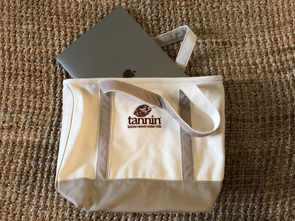 Tannin Natural Open Top Canvas Tote by Land's End