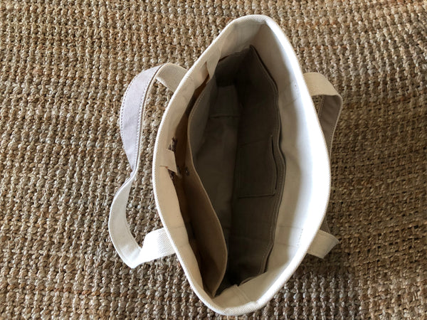 Tannin Natural Open Top Canvas Tote by Land's End